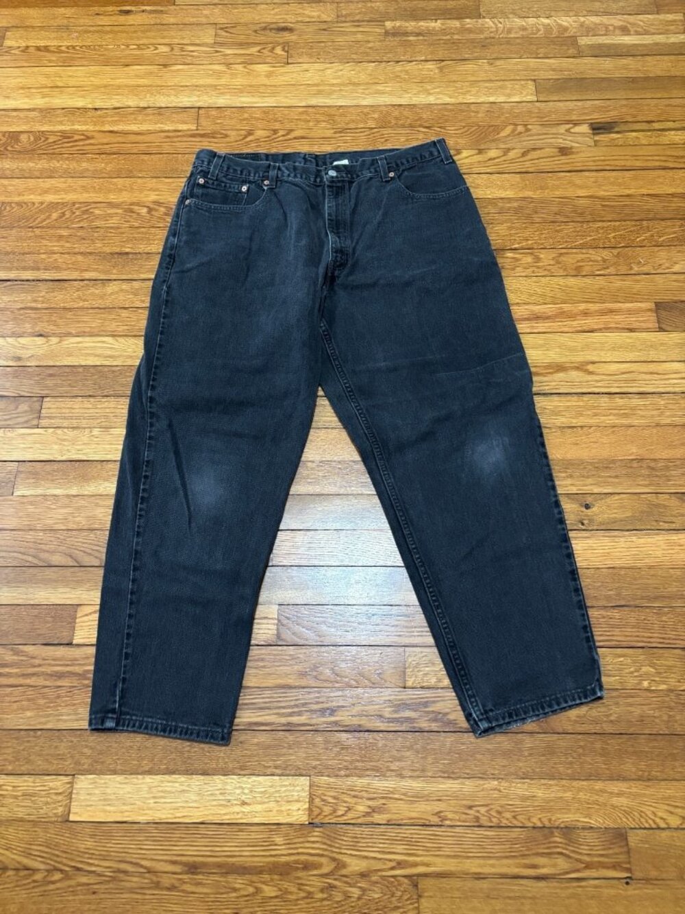 Vintage Levi's Mens 560 Loose Fit Tapered Leg Jeans Size 38x30 Black Denim Pants